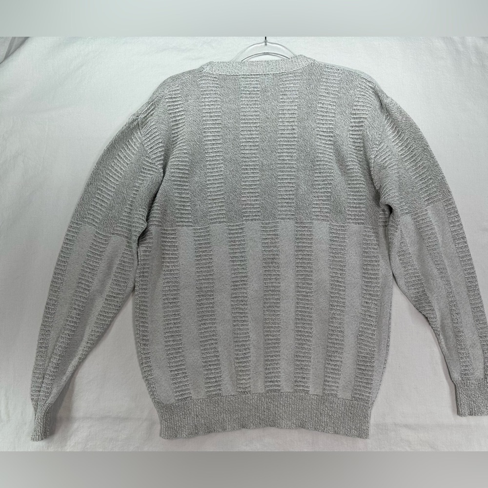 Vintage Shenandoah All Over Golf Pullover Sweater Made USA Tan Cream Mens Medium - Picture 2 of 10